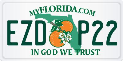 FL license plate EZDP22