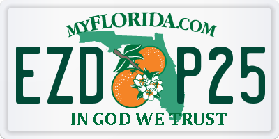 FL license plate EZDP25