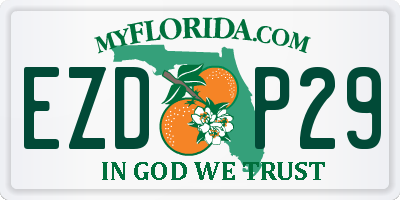 FL license plate EZDP29