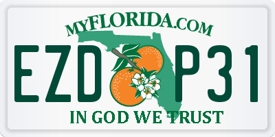 FL license plate EZDP31