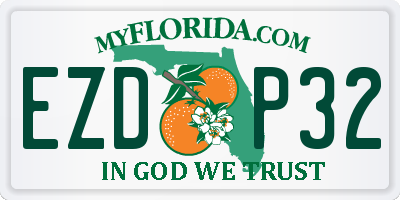 FL license plate EZDP32