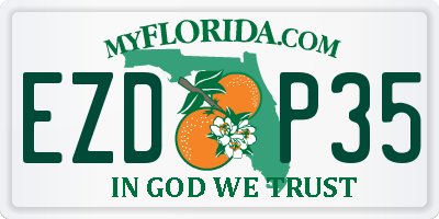 FL license plate EZDP35