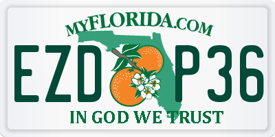 FL license plate EZDP36