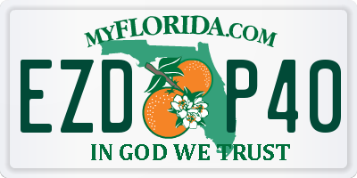 FL license plate EZDP40