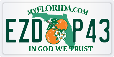 FL license plate EZDP43