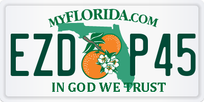 FL license plate EZDP45