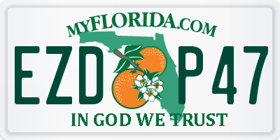 FL license plate EZDP47