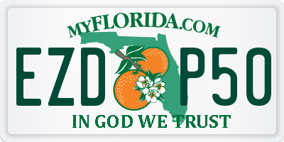 FL license plate EZDP50