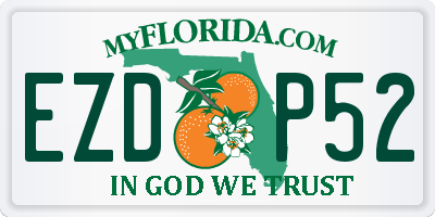 FL license plate EZDP52
