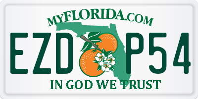 FL license plate EZDP54