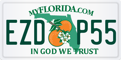 FL license plate EZDP55