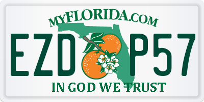 FL license plate EZDP57