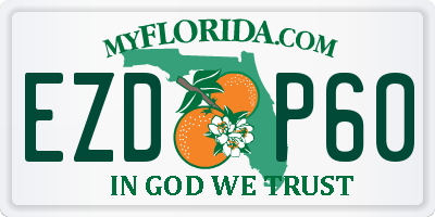 FL license plate EZDP60