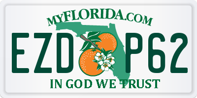 FL license plate EZDP62