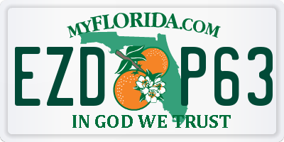 FL license plate EZDP63