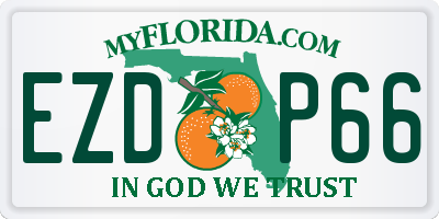FL license plate EZDP66