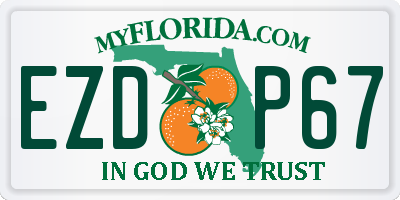 FL license plate EZDP67
