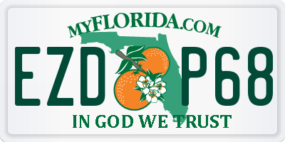 FL license plate EZDP68