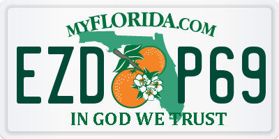 FL license plate EZDP69