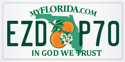 FL license plate EZDP70