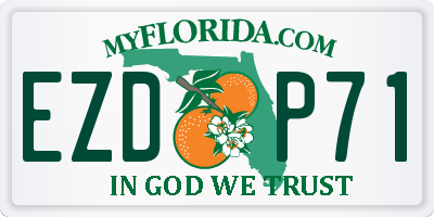 FL license plate EZDP71