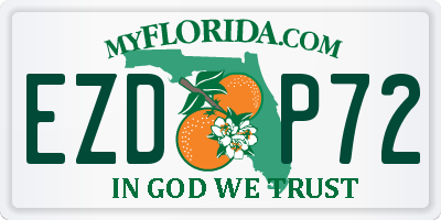 FL license plate EZDP72