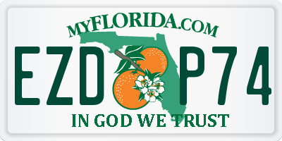 FL license plate EZDP74