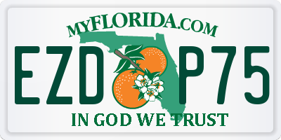 FL license plate EZDP75