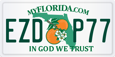 FL license plate EZDP77