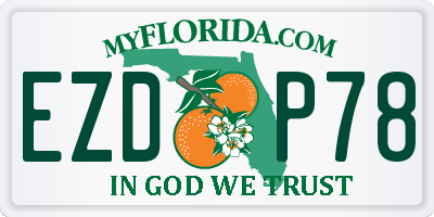 FL license plate EZDP78