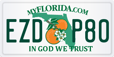 FL license plate EZDP80