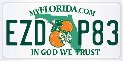 FL license plate EZDP83