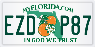 FL license plate EZDP87