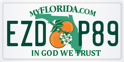 FL license plate EZDP89