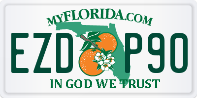 FL license plate EZDP90