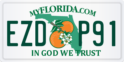 FL license plate EZDP91