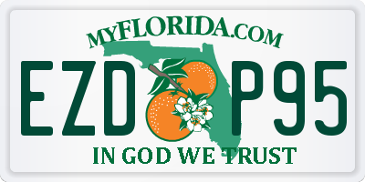 FL license plate EZDP95