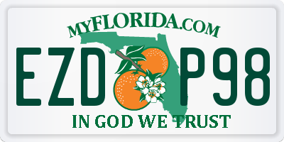 FL license plate EZDP98