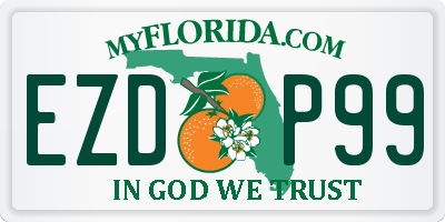 FL license plate EZDP99