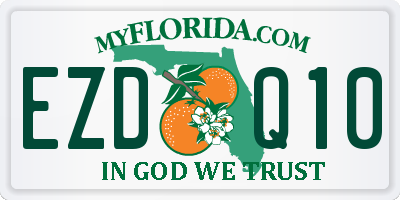 FL license plate EZDQ10