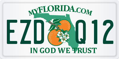 FL license plate EZDQ12