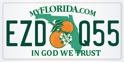 FL license plate EZDQ55