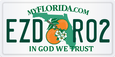 FL license plate EZDR02