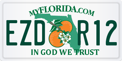 FL license plate EZDR12