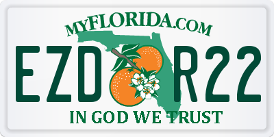 FL license plate EZDR22