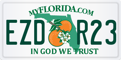FL license plate EZDR23