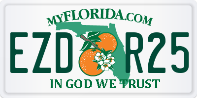 FL license plate EZDR25