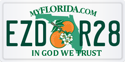 FL license plate EZDR28
