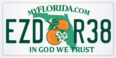 FL license plate EZDR38