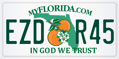 FL license plate EZDR45